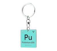 Radiacode Funny Physics Gifts for Enthusiasts and Nuclear Nerds Glow in the dark keychain Science Accessories Cool Plutonium, Blu, blue