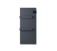 Radialight ONSEN - Radiatore per asciugamani e termoconvettore naturale compatto da bagno, programmabile, potenza 750 W, controllo touch e display LCD (grigio antracite)