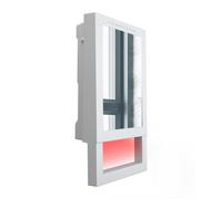 Radialight QUADRO VISIO Termoventilatore da parete per Bagno con Specchio e barra portasalviette | Termostato Elettronico e Programmazione Settimanale 1000W/1800W