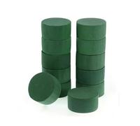 RadianceBiz Base per Composizioni Floreali in Schiuma Fenolica Verde con Forma Cilindrica E Superfici Piat per Fissaggio Fiori Recisi E Stabilità Strutturale per, 15x4cm