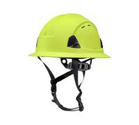 Radians RHF2V Casco di sicurezza unisex tipo II ventilato a tesa intera, colore lime ad alta visibilità, taglia adulto