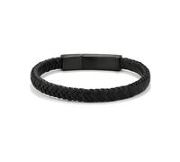 Radiant - Collezione Espiga - Bracciale in Polipelle Nera da Uomo, Bracciale con Eleganza Casual e Urbana per Essere Sempre alla Moda.