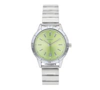 Radiant - Collezione Kim - Orologio analogico. Orologio da polso per donna. Orologio con bracciale, quadrante verde e cinturino argento. Dimensione 35mm. Resistenza all'acqua 3ATM.