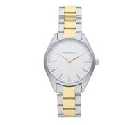 Radiant - Collezione Loren - Orologio analogico. Orologio da polso per donna. Orologio con bracciale, quadrante bianco e cinturino bicolore argento e oro. Dimensione 34mm. Resistenza all'acqua 3ATM.
