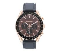 Radiant - Collezione Marlon - Orologio analogico. Orologio da polso per uomo. Orologio con bracciale, quadrante marrone e cinturino marrone in silicone. Dimensione 44mm. Resistenza all'acqua 5ATM.