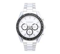 Radiant - Collezione Marlon - Orologio analogico. Orologio da polso per uomo. Orologio con bracciale, quadrante argento e cinturino argento. Dimensione 44mm. Resistenza all'acqua 5ATM.