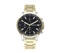 Radiant - Collezione Mauritius - Orologio analogico e automatico. Orologio da polso da uomo. Orologio da polso con quadrante dorato e cinturino in acciaio inossidabile. Dimensioni: 44 mm. 5 ATM.,