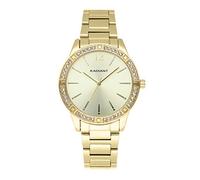 Radiant - Collezione Shiny Pastels - Orologio analogico e automatico. Orologio da polso per donna. Orologio con bracciale dorato e quadrante abbinato con pietre bianche sul lunetta. 3 ATM. 38mm.