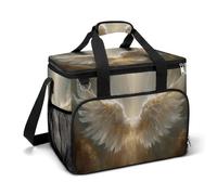 Radiant Guardian Angel Wings con luce dorata borsa termica da campeggio isolata refrigeratori da spiaggia portatili a prova di perdite borse con tracolla