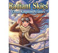Radiant Skies: Cloud Kingdom Aviators: An Exhilarating Anime Coloring Book for Adults Featuring Kawaii Manga Girls, Fantasy Floating Islands, and Intricate Details with Clean Crisp Line Art