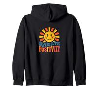 Radiate Positivity Citazione edificante Inspiring Bright Sunshine Felpa con Cappuccio