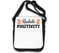 Radiate Positivity Orange Graphic Borsa a tracolla Bianco