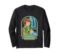 Radiate Positivity Sarcastic Retro Vintage Funny Adult Humor Maglia a Manica