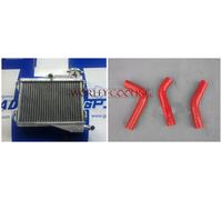 Radiator and RED silicone hose for YAMAHA 1981 RD250 RD 250 RD350 LC 4L0 4L1 81