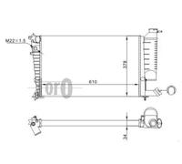 Radiatore 009-017-0049 ABAKUS per PEUGEOT CITROËN