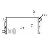 Radiatore 016-017-0001 ABAKUS per FIAT ZASTAVA