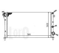 Radiatore 016-017-0034 ABAKUS per FIAT PANDA