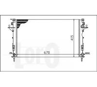 Radiatore 042-017-0009 ABAKUS per RENAULT LAGUNA II LAGUNA II Grandtour