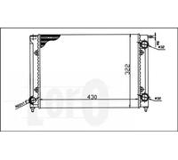 Radiatore 053-017-0003 ABAKUS per VW GOLF I Cabriolet GOLF I JETTA I GOLF II