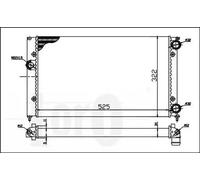Radiatore 053-017-0010 ABAKUS per VW GOLF III GOLF III Variant GOLF IV Cabriolet