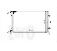 Radiatore 053-017-0018 ABAKUS per AUDI A3 Sportback A3 A3 Cabriolet
