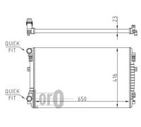 Radiatore 053-017-0044 ABAKUS per SEAT VW AUDI SKODA