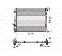 Radiatore, raffreddamento motore VALEO 701662