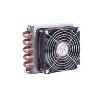 Radiatore a condensatore a guscio piccolo, scambiatore di calore for frigorifero e congelatore, tubo di rame alettato in alluminio raffreddato ad aria/acqua, ventola di raffreddamento ad alta efficien
