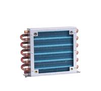 Radiatore a condensatore a guscio piccolo, scambiatore di calore for frigorifero e congelatore, tubo di rame alettato in alluminio raffreddato ad aria/acqua, ventola di raffreddamento ad alta efficien