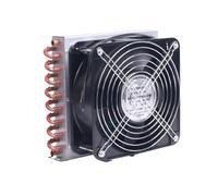 Radiatore a condensatore a guscio piccolo, scambiatore di calore for frigorifero e congelatore, tubo di rame alettato in alluminio raffreddato ad aria/acqua, ventola di raffreddamento ad alta efficien