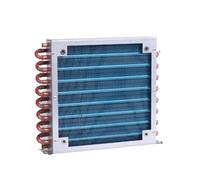 Radiatore a condensatore a guscio piccolo, scambiatore di calore for frigorifero e congelatore, tubo di rame alettato in alluminio raffreddato ad aria/acqua, ventola di raffreddamento ad alta efficien