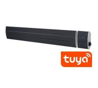 Radiatore a Infrarossi Wifi Per Esterni A7 Ir-c , Infrarossi Ad Onde Lunghe Da 1500 W Dimensioni 104x17xh6 cm - peso 5 kg Timer 1 a 13 ore Potenza 1500 Watt colore NERO nero
