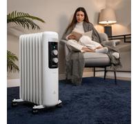 Radiatore a olio bianco Space Cecotec ReadyWarm 950. Radiatore a 9 moduli a basso consumo 2000 W 3 livelli di potenza