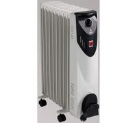 Radiatore a Olio Fm Calefacción BR20 2000W 9 Elementi Compatto con Termostato