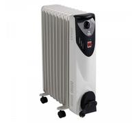 Radiatore a Olio FM Calefacción RW-20 2000W 9 Elementi Nero Grigio