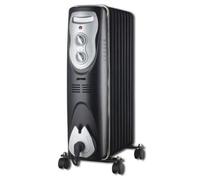 Radiatore a Olio Zephir ZRA1519 2000W 9 Elementi Nero Argento