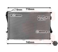 Radiatore Acqua Adatto A per BMW 7er 5er E38 728i Il 740i 750i 735i 730i E39