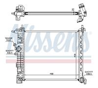 Radiatore Acqua Adatto A per Opel Meriva B Monovolume S10 1.7 CDTI 1.3