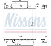 Radiatore Acqua Adatto A per Peugeot 208 2008 i, Citroën C3 II Ca cc " Cu Wa
