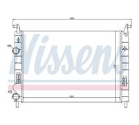 Nissens Radiatore motore 61683 per Fiat Strada Pick-Up Palio 178E