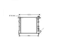 Radiatore acqua CLIO R19 88-98 390x378 1.1 1.2 1.4 M-TYP C1E