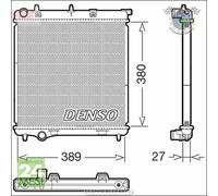 Radiatore acqua Denso per CITROEN C3 III II DS3 I C4 C2 DS PEUGEOT 207/207+ 100