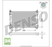 Radiatore acqua Denso per FIAT DOBLO BRAVO LANCIA DELTA OPEL CORSA D