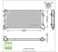 Radiatore acqua Denso per FIAT PANDA 500