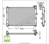 Radiatore acqua Denso per MITSUBISHI COLT VI SMART FORFOUR
