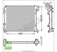 Radiatore acqua Denso per NISSAN X-TRAIL RENAULT KOLEOS