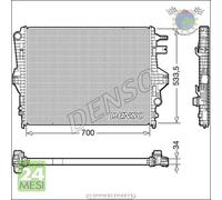 Radiatore acqua Denso per PORSCHE CAYENNE VW TOUAREG