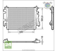 Radiatore acqua Denso per RENAULT TWINGO SMART FORFOUR FORTWO