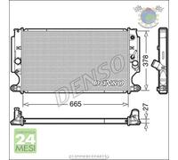 Radiatore acqua Denso per TOYOTA AVENSIS #ty