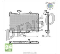 Radiatore acqua Denso per TOYOTA YARIS #sz